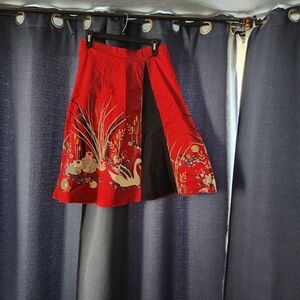 Below the knee high waist skirt